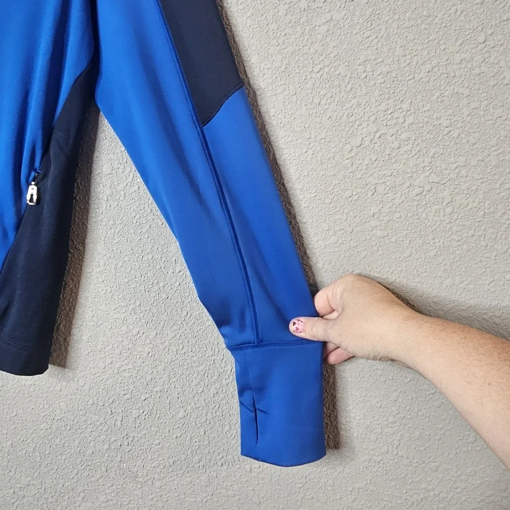 Polo Sport Ralph Lauren Jacket Womens M Blue RLX Black Label Activewear Full Zip